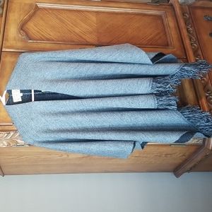 NWT Ladies Ambiance Heather Gray Shawl Sweater Large